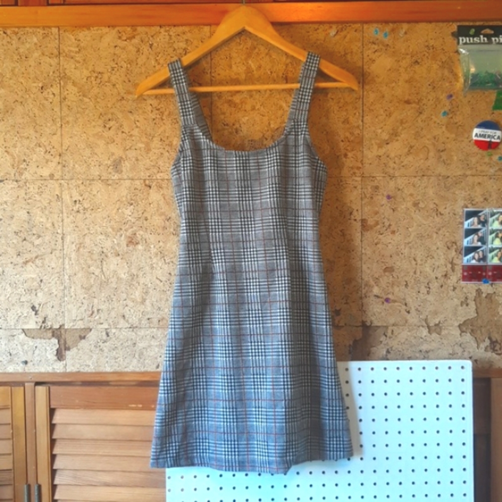 Plaid sleeveless dress